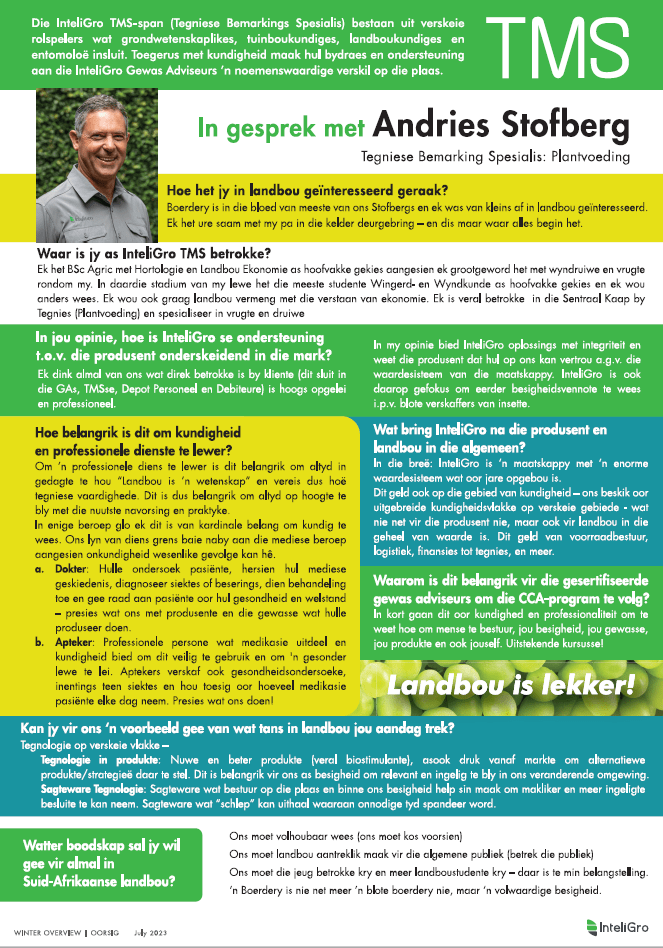 Plantvoeding met Andries Stofberg | InteliGro